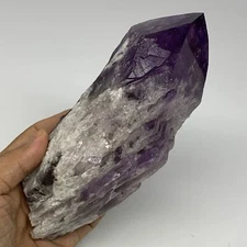 830g,7.2"x2.6"x2.2",Amethyst Point Polished Rough lower part from Brazil,B19121