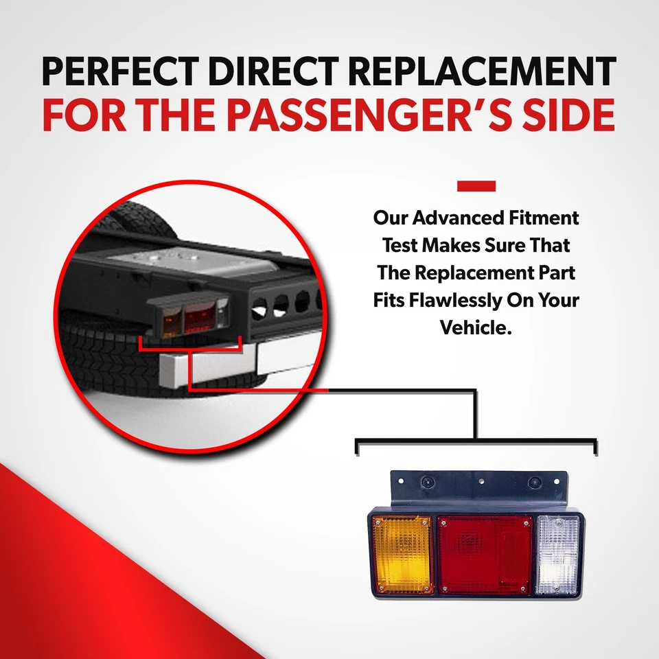 For Isuzu NPR HD FRR FSR FTR FVR Tail Light Tail Lamp Replacement Passenger Side - Изображение 4 из 4