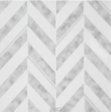 Achim Home Furnishings Retro 12x12 Self Adhesive Vinyl Floor Tile - CHEVRON Grey