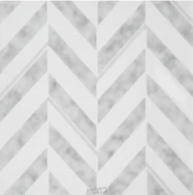 Achim Home Furnishings Retro 12x12 Self Adhesive Vinyl Floor Tile - CHEVRON Grey