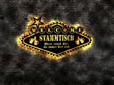 Stammtisch Bar Workshop Wall Decor Vintage Retro No Tin Sign Metal Sign