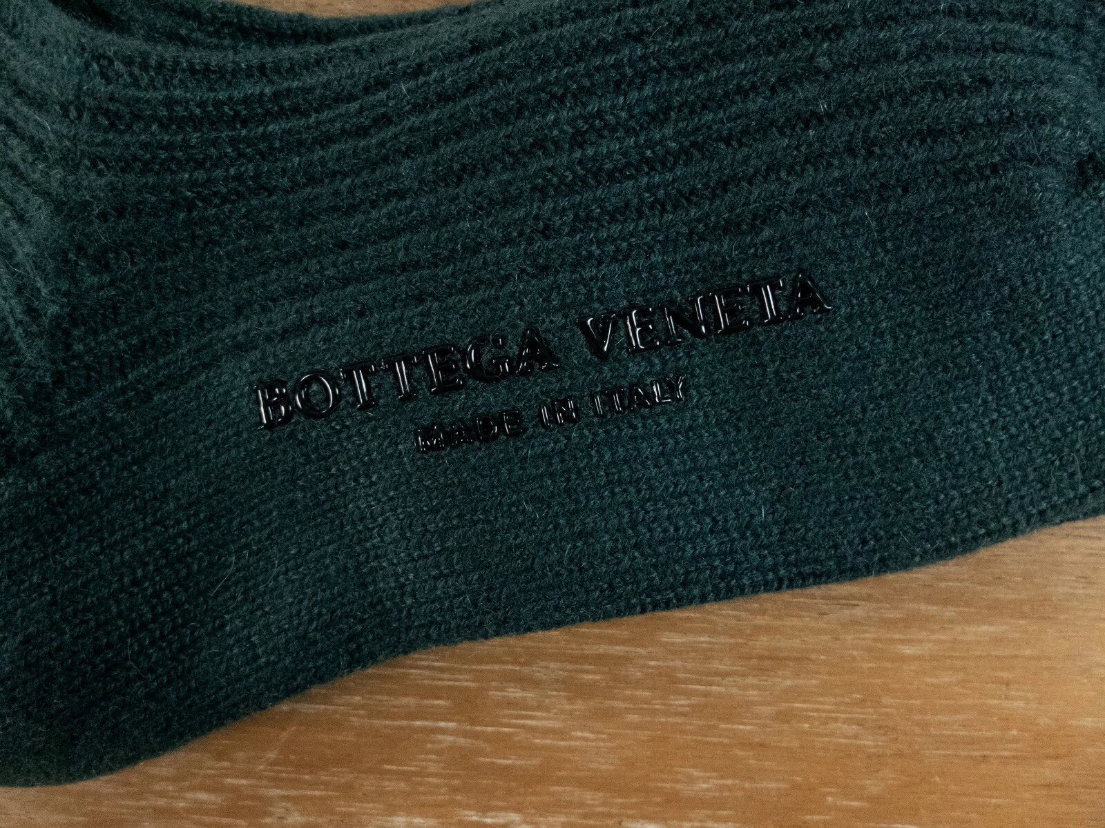 BOTTEGA VENETA 3 paia calze lunghe grigio nero e verde puro cashmere taglia small