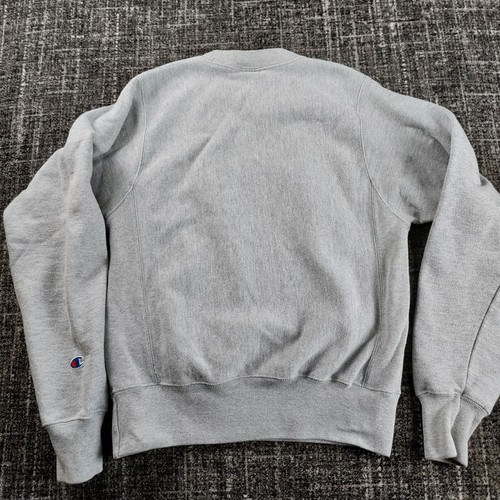 Champion Reverse Weave Gray Crewneck Sweatshirt Spellout Size XS Extra Small - Picture 7 of 8