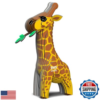 Eugy Giraffe 3D Puzzle, 20 Piece Eco-Friendly Educational Toy Puzzles for Boy