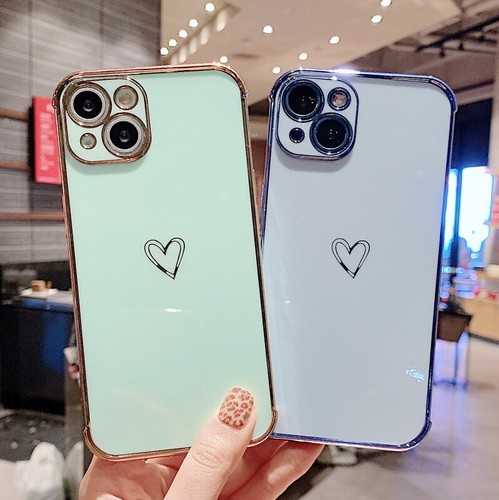 Coque antichoc pour iPhone 15 14 13 Pro Max 12 11 XS 8 Coeur Silicone Soft Étui - Photo 4 sur 18