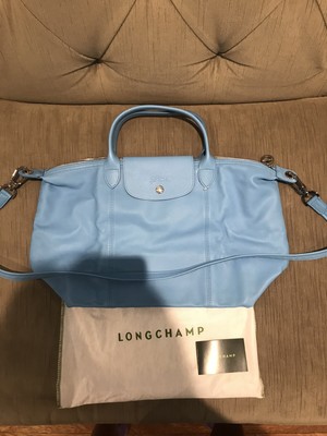 longchamp le pliage cuir medium