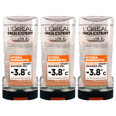 3 x  L'Oréal Paris Men Expert Hydra Energetic Extreme Sport -3,8°C Duschgel