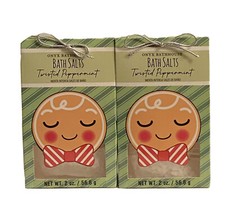  2 packs Onyx Bathhouse Twisted Peppermint Bath Salts 2 oz.NEW FREE SHIPPING