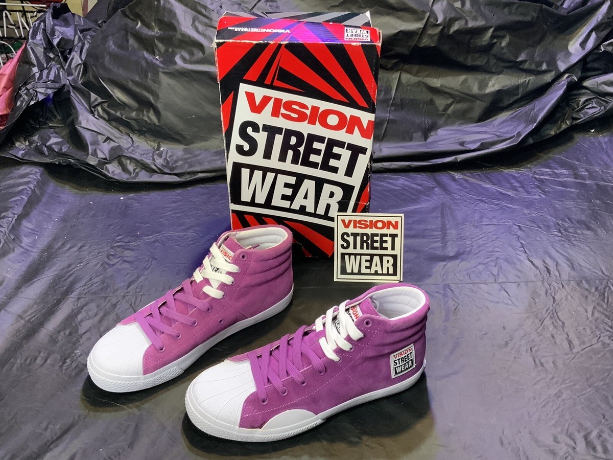 RARE Vision Street Wear Skateboard Shoes Purple Suede Hi-Top