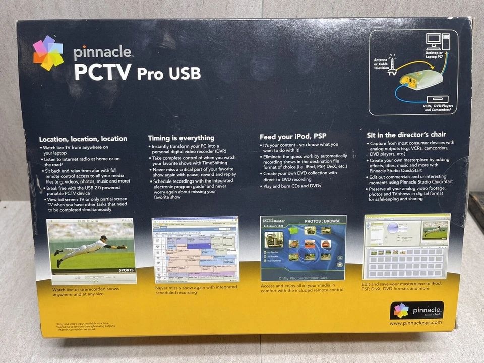 Pinnacle PCTV Pro USB TV On Your PC 2006 With Remote Software - Image 2 of 4