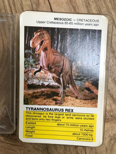 Vintage Dubreq Top Trumps: Prehistoric Monsters 32 Karten, Original Case