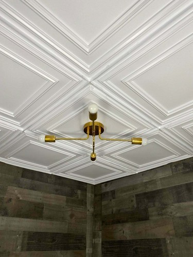 Modern Flush mount 4 Bulb Mid Century Semi Flush Light Best quality brass Light - Picture 5 of 5