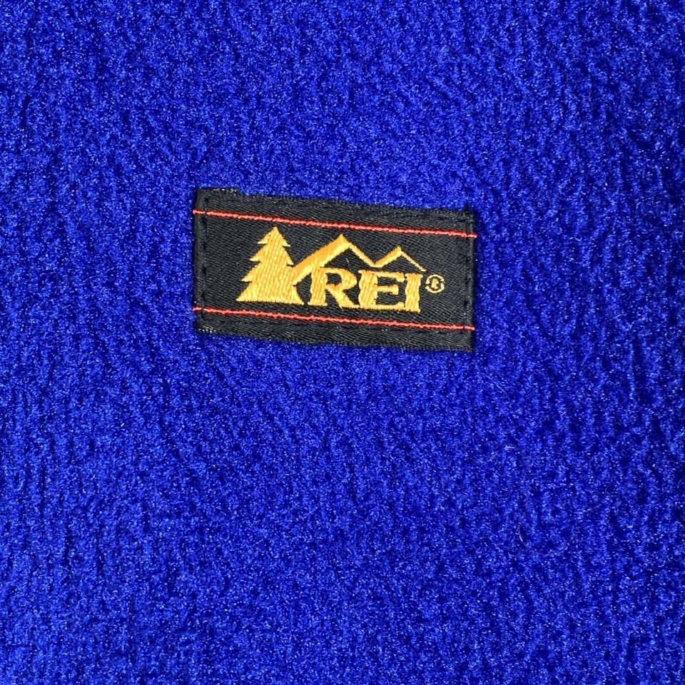 REI Sweater Men’s L Heavy Fleece Pullover Jacket 1/2 Zip Nylon Lining Blue - Image 4 of 4