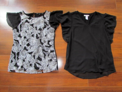 WHITE HOUSE BLACK MARKET & Design History ~ Size S ~ LOT of 2!! Career Blouses