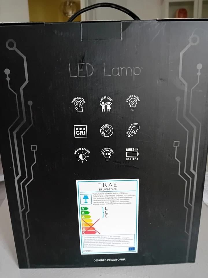 Lampe Led Trace Umi Rouge à poser, Sans Fil Foto 2 de 4