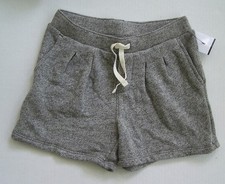 NEW Gap Kids Marled Heather Grey Pleated Pull-On Short 100 Cotton - Size M-8