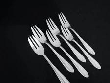 Oyster Forks Art Deco Vintage French Silverplate Dessert Flatware Silverware..
