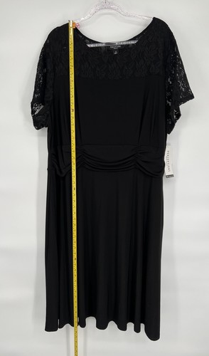 Perceptions New York Dress Lace Black Lace Short Sleeves Womens Sz 3X Org $89 - Picture 2 of 13