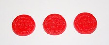 3 Bonded Treasure Chip Oil & Gas Station Plastic Coupon Token Coin NOS 1950s