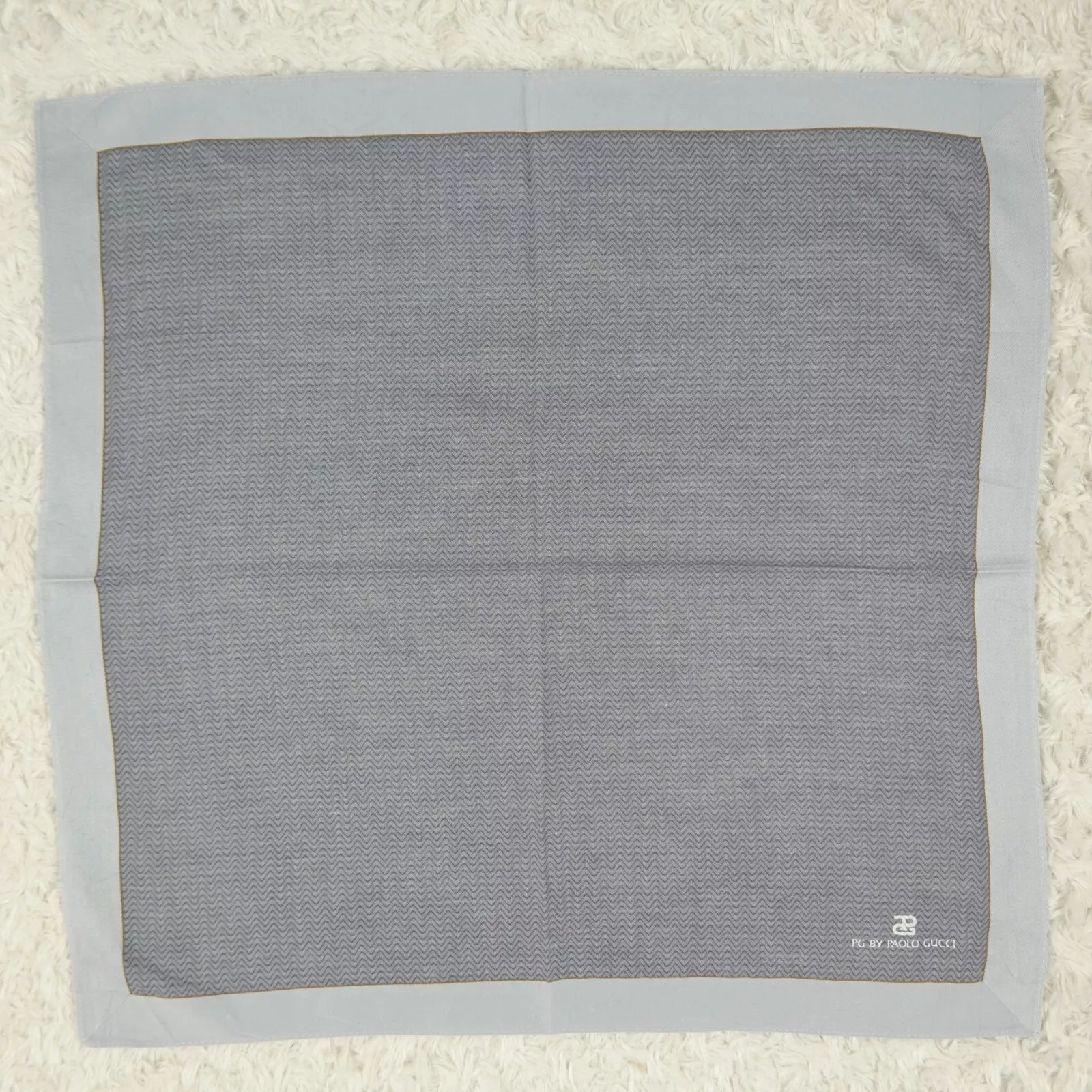 M498 PG BY PAOLO GUCCI Foulard coton gris foulards poche carré 17,5