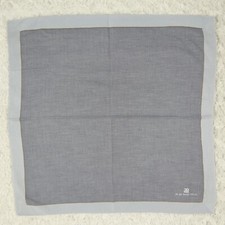 M498 PG BY PAOLO GUCCI Gray Cotton Scarf Scarves Pocket Square 17.5" X 17"