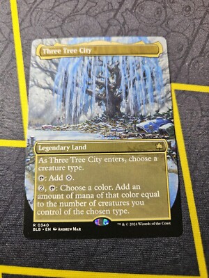 Three Tree City Winter - Rare Borderless - Bloomborrow - Magic The Gathering 