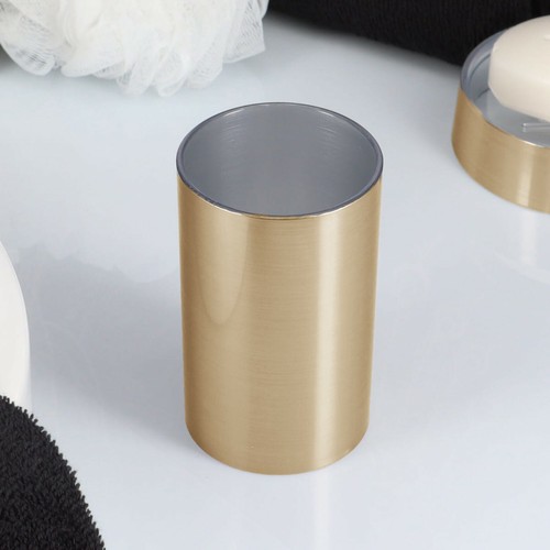 Brushed Aluminum Bathroom Accessory Set 3or5-Pieces NOUMEA Silver or Golden Gold - Picture 7 of 32