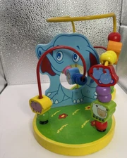 Learning Around Wooden Beads Toy Learning Bead Maze For Babies Elephant In Middl