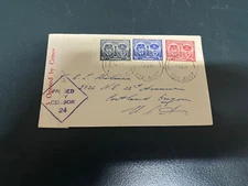 (849) Australia - FDC - 1945  (1 pass by censor cover to USA) - Royalty