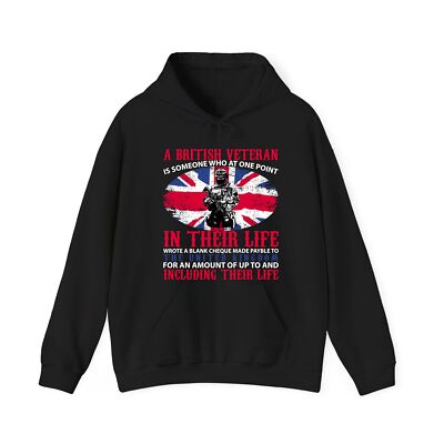 British Veteran Hoodie, Veteran Hoodie, Remembrance Day Hoodie, Veterans Day,