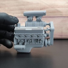Chevrolet Big Block 454 Supercharger - 110 Scale - Engine Model Diecast 3d Car