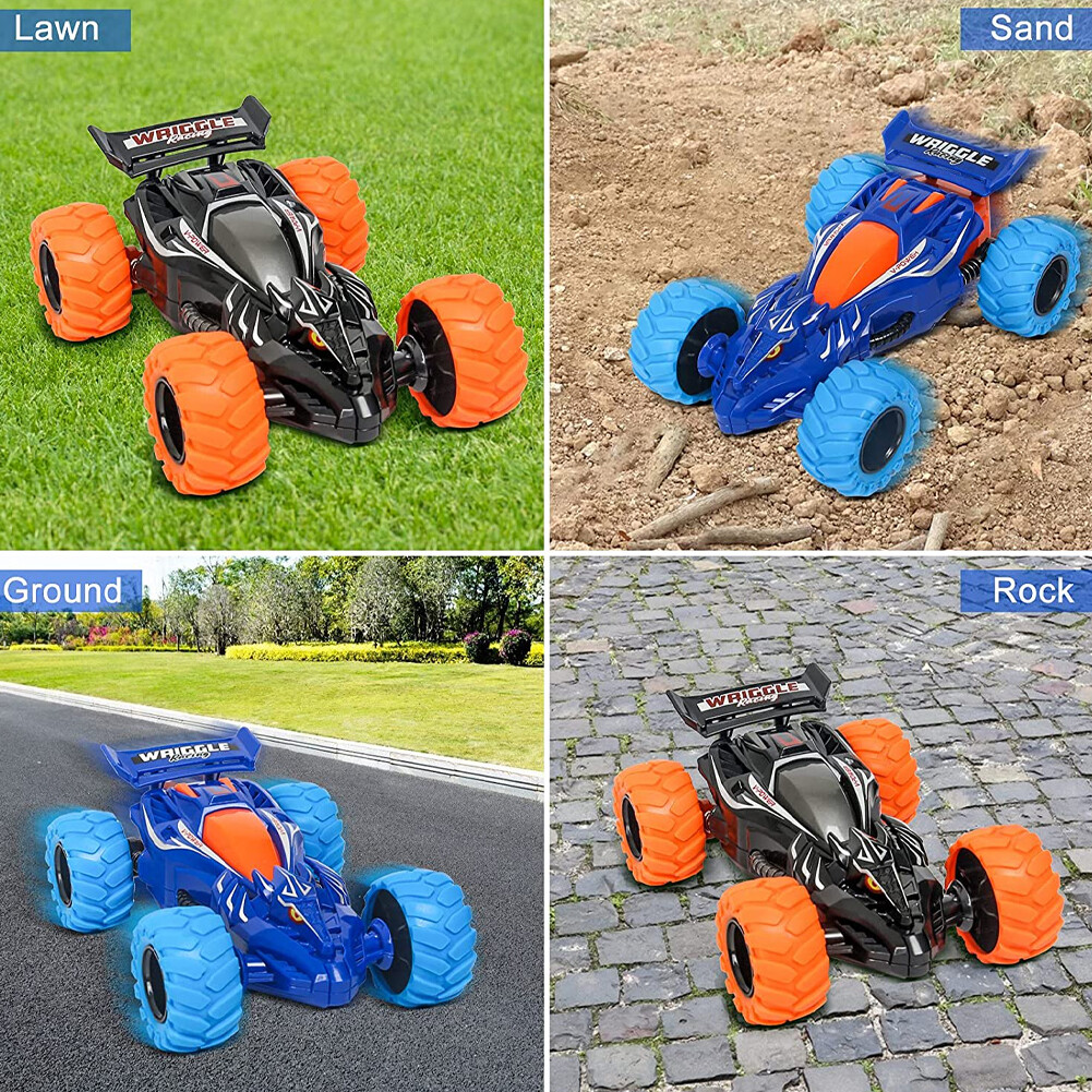 Boy Girl 360 Degree Rotation Toy Car Indoor Outdoor Pull Back 4WD ...