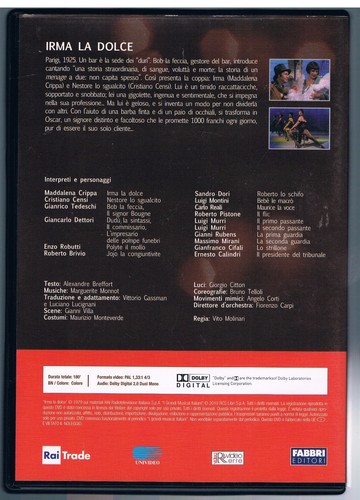 I GRANDI MUSICAL ITALIANI IRMA LA DOLCE DVD EDITORIALE - Picture 2 of 2