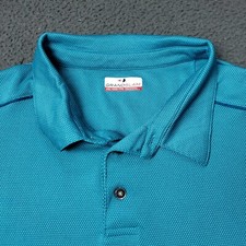 Grand Slam Golf Shirt Mens 2XL XXL Short Sleeve Polo Blue PGA Tiger Swing