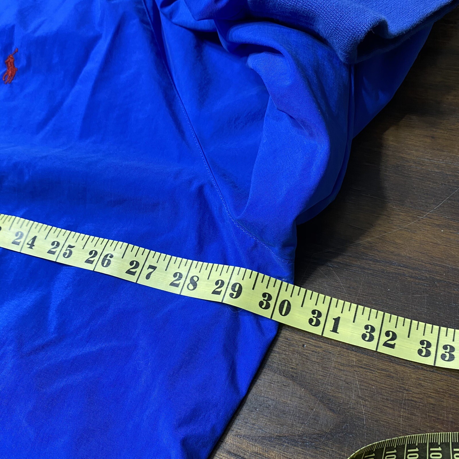 Vintage Polo Ralph Lauren golf pullover windbreaker jacket large blue spell out thumbnail 11