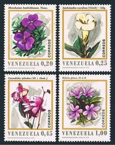 Venezuela 964 967 Mnh Michel 19 1842 Flowers 1970 Ebay