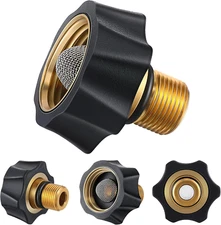 1 Pack Garden Hose to Pressure Washer Adapter 3/4"Female to 3/8" Male Water Inle