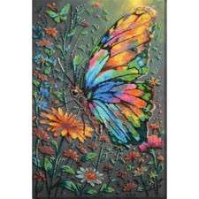 Bead Embroidery Kit Butterfly Beaded stitching Beadwork DIY Abris Art
