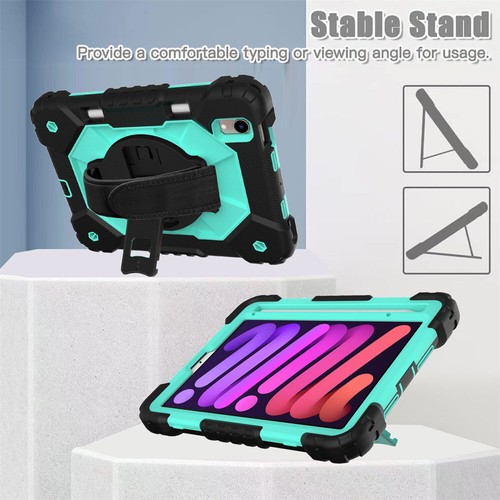For iPad 10.2 9th 9.7 6th Air4 Pro 11 Mini 6 Hybrid Shockproof Rugged Stand Case - Picture 12 of 117