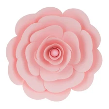Mega Crafts - 16" Handmade Paper Pedal Flower - Pink, 1PC