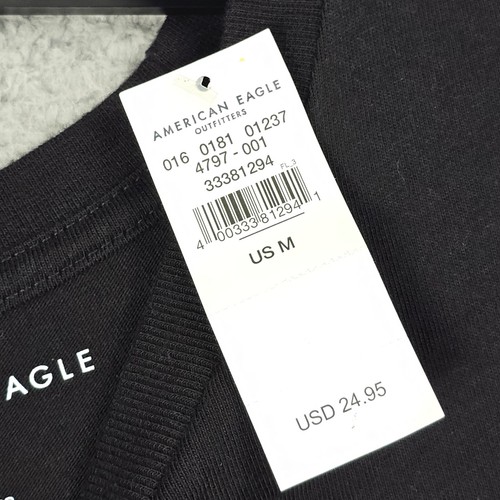 American Eagle Shirt ADULT Medium Black CASUAL Retro Skater MENS NWT - Picture 4 of 10