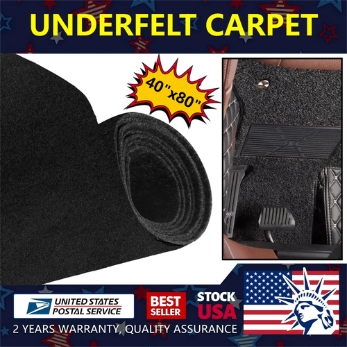 Car/RV Under-felt Carpet Trunk Liner /Interior Upholstery Replacement 40''X80'' - Picture 1 of 16