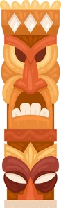 Tiki Totems Polynesian Culture Self Adhesive Vinyl Sticker