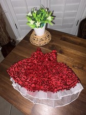 Build A Bear Holiday Sequince Red Dress Valentines Bab Plush Stuffed Animal