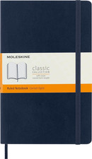 Classic Notebook, Soft Cover, Large 5" X 8.25" Ruled/Lined, Sapphire Blue, 192