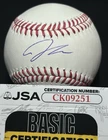 LAST ONE! JAMES WOOD signed OML Baseball JSA COA CK09251 WASHINGTON NATIONALS