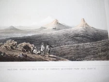Antq Lithograph U.S.P.R.R. Exp Survey, "Western Slope of Main Ridge of Cascade..