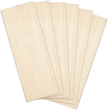 Balsa Wood Sheets Unfinished Thin Wood Pieces for Crafts 1/16 Thick 12"x4" - ...