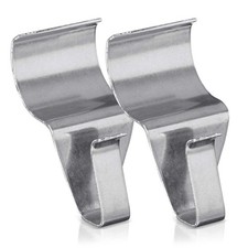 CWI Gifts 1.5" Low Profile No Hole Hook, Gray 2 Pack