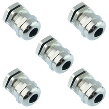 5 x M12 Brass Metal Dome Cable Gland IP68